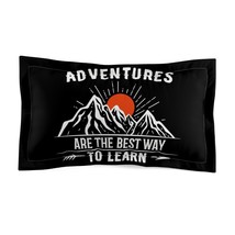 Microfiber Pillow Sham with Adventure-Themed Quote Print for Bedroom Comfort and - £26.34 GBP+