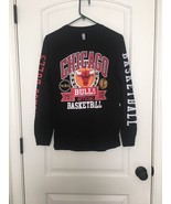 NBA Chicago Bulls Men&#39;s Black Graphic Long Sleeve T-Shirt Size S - £32.94 GBP