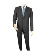 Men Suit BERLUSCONI Italian Wool 180&#39;s Pin Stripe One Button Peak UGS95-... - $422.35 CAD