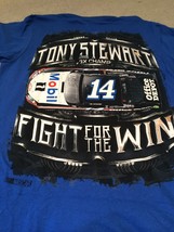 OLD VTG Tony Stewart #14 NASCAR Mobil Chevy on a new blue small Chase tee shirt - £15.72 GBP