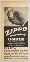 1947 Magazine Ad Zippo Windproof Lighters Made in Bradford,Pennsylvania - £8.56 GBP