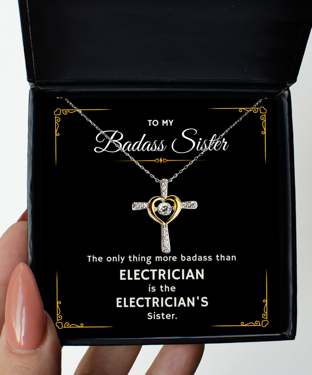Sister To Sister Gifts, Nice Gifts For Sister, Electrician Sister Necklace