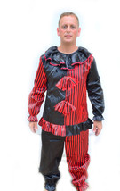 Adult Mens Boys Creepy Halloween Clown Costume Party Red and Black - MEDIUM - £15.27 GBP