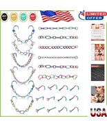 Exquisite 1.5-Inch Nose Chain with Colorful Studs - Jewelry for Every Oc... - $350.61 MXN