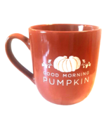 Good Morning Pumpkin Mug Place &amp; Time Ceramic Fall Pumpkin Spice Autumn ... - $19.62