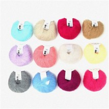 FluffyLux Mohair Yarn Set - 26g Roll of Angora Long Wool for Luxurious Knitting - £63.48 GBP