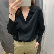 New Korean V-neck Shirts Women Long Sleeve Cardigan Clothing Blusas Mujer De Mod - £151.87 GBP