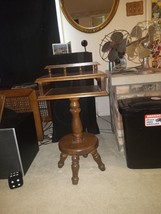 VINTAGE MID CENTURY SOLID WOOD TELEPHONE, PARLOR, END TABLE, LAMP STAND,... - $200.00