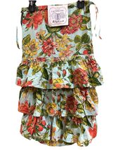 New! APRIL CORNELL Duffle Laundry Bag Drawstring Tote - mint floral - $26.45