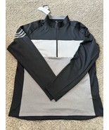 Adidas Mens Colorblock 1/4 Zip Kangroo Pockets Pull Over Training Top Si... - $54.69 CAD
