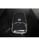 Black Smooth Leather 3 Cigar Carrying Case 7&quot; L closed - $130.93 CAD