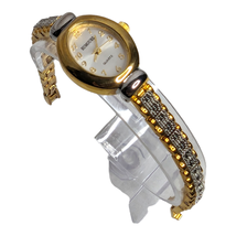 Rumours Womens Two Tone Silver Marcasite Metal Band Wristwatch Jewelry  - £13.98 GBP