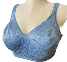 Playtex Blue Wireless Bra Sz 42D Full Coverage Comfort Straps Adjustable 4745 - £10.73 GBP