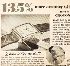 1947 Croton Aquamatic Watch Model D Advertisement Vintage Watches Jewelr... - $368.38 MXN
