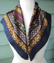 Totes Scarf Southwestern Primitive Aztec Print 26 ½ X 25 &quot; Made In Italy Vintage - £7.09 GBP