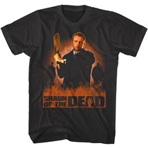 Shaun of the Dead Wielding Cricket Bat Men&#39;s T Shirt Simon Pegg Zombie Horror - £18.37 GBP+