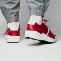 Lyon II Genuine Ostrich and Calfskin Fashion Sneaker Red / White image 9