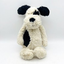 Jellycat Plush Dog London Bashful Puppy Cream Black Stuffed Animal Lovey 12” - £10.54 GBP