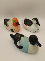 Lot Of 3 Handpainted Ceramic DUCK DECOYS-Approx. Up To 5 &amp; 5.5 Inches - £11.26 GBP