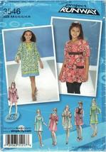 Simplicity 3546 Girls, Tween High Waisted Boho Dress Pattern, Project Runway UC - £7.08 GBP