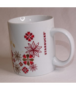 STARBUCKS HOLIDAY SNOWFLAKE POINSETTIA COFFEE TEA CHRISTMAS WINTER MUG R... - $199.26 MXN