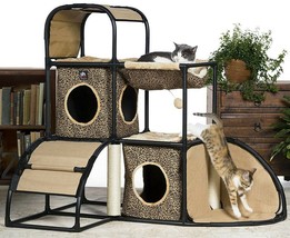 Prevue Pet Catville TOWNHOME-LEOPARD PRINT-FREE Shipping In The United States - £124.62 GBP