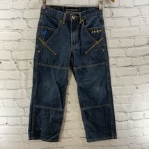 Roca Wear Jeans Girls Sz 10 Dark Wash Embellished  - $14.84