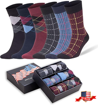 Bamboo Dress Socks for Men with Gift Box Soft Breathable 6 Pairs - £19.14 GBP