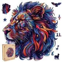 Qiuenisray Wooden Puzzles for AdultsLion Wooden Jigsaw Puzzles 200pcs11.... - $29.26