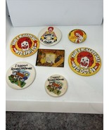 Lot of 7 Vintage Ronald McDonald&#39;s Badge Pinbacks Pins - $19.22