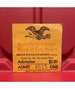 Springfield Antique Show And Flea Market Ticket Stub Pre Owned Vintage 1... - $24.67 CAD