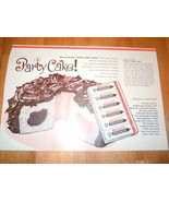 Vintage Wrigley&#39;s Spearmint Gum Party Cake Recipe Print Magazine Adverti... - £3.93 GBP