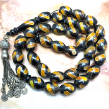 genuine 33 Prayer Beads amber worry beads Yemen Natural Black Coral يسر ... - £276.63 GBP