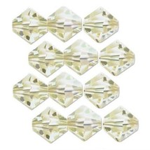 12 Jonquil AB Swarovski Crystal Bicone Beads 5301 6mm - £8.03 GBP
