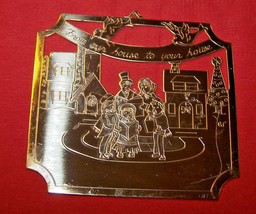 Vintage LILLIAN VERNON &quot;Lillikins&quot; Brass Ornament - FROM OUR HOUSE...198... - £11.94 GBP