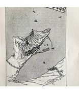 1932 Gibraltar Interpretive Map Print Van Loon Geography Pen and Ink Art - $503.54 MXN