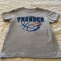 NBA Oklahoma City Thunder Basketball Boys Gray Blue Short Sleeve Shirt M... - $8.33