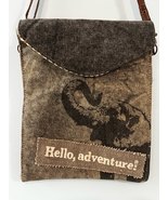 Hello Adventure! Crossbody Sling Bag Purse - Khaki - Canvas - $34.99