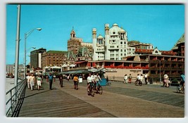 Atlantic City Postcard Marlborough Blenheim Hotel Bicycle Boardwalk Unposted - £4.94 GBP