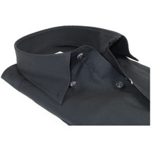 Mens 100% Italian Cotton Shirt Non Iron SORRENTO Button Down Oxford 4531 Black image 6