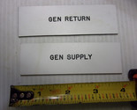 Boat  Tag Name Plate, Gen Return and Gen supply  4&quot;x1-1/4&quot; - $9.85