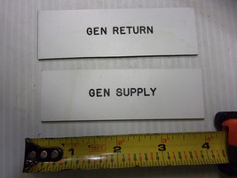 Boat  Tag Name Plate, Gen Return and Gen supply  4&quot;x1-1/4&quot; - $9.85