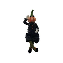 Pumpkin Man Shelf Sitter Doll Halloween Large 22&quot; Sunglasses Fall Autumn - £32.18 GBP