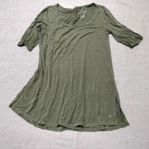 American Eagle Tunic T Shirt Womens XS Olive Green Soft &amp; Sexy Pullover - £9.43 GBP