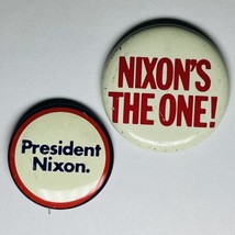 President RICHARD NIXON Nixon’s The One! 1972 Election Campaign Buttons Lot Of 2 - £5.86 GBP