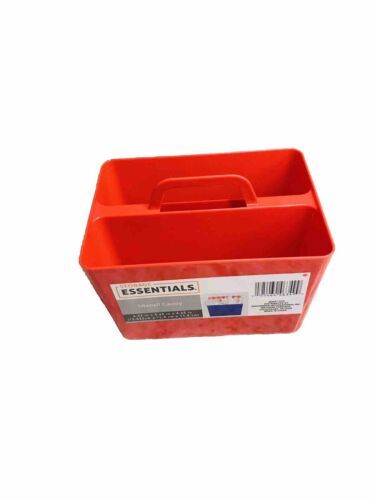 Storage Essentials Red Plastic Utensil Caddy 6.23”x 4.65” - $7.80