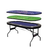 Casino Combo Game Table 8 Player Poker Table with Blackjack and Texas Ho... - $402.53