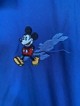 VTG Disney Originals Walt Mickey Mouse Windbreaker Jacket Pocket Hood Plaid Med - £27.93 GBP