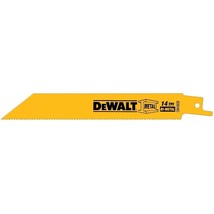 DEWALT Reciprocating Saw Blades, Straight Back, 6-Inch, 14 TPI, 5-Pack (DW4808) - $23.99