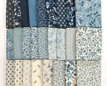 10 Fat Quarters - French General Sacre Bleu Floral Flowers Blue Quilting... - $39.97